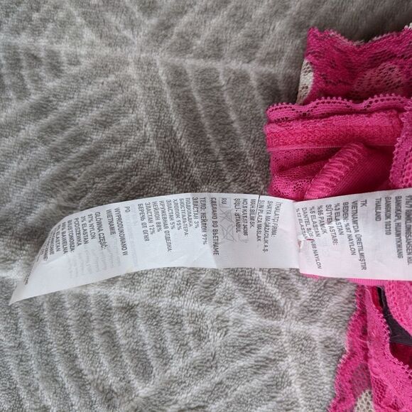 Nwt aerie pink lace bra bralette crop top size large B013 - Picture 8 of 9